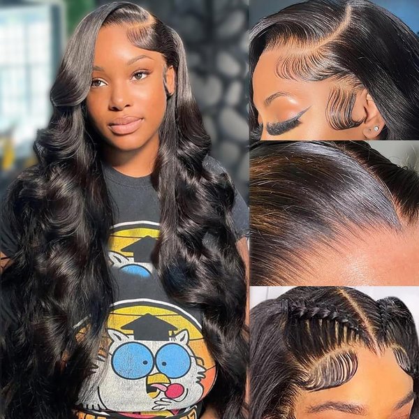 Yumkot 13x6 Body Wave Lace Front Wigs Human Hair 26inch HD Lace Frontal Glueless Wigs Human Hair Pre Plucked with Baby Hair 180% Density Human Hair Wigs for Black Women