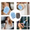 2 Pcs Bath Shower Pouf Sponge 2 in 1 Exfoliating Mesh Pouf Sponge Loofah Bath Glove with Elastic Hand Strap for Women Men Kid Bathroom