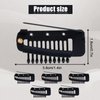 6pcs Chunni Clip with Safety Pins Wig Clips to Secure Hair Accessories Hair Extension Clips for Dupatta, Hijab Indian Costume, with Rubber Snap to Easy Operate (Black)