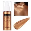 UCANBE Body Shimmer Oil 100ml, Moisturizing Body Glow Glitter Oil, Waterproof Shimmering Body Luminizer Liquid Illuminator Highlighter, Tinted Shimmer Body Lotion Glowing Bronzer Makeup(Bronze Gold)