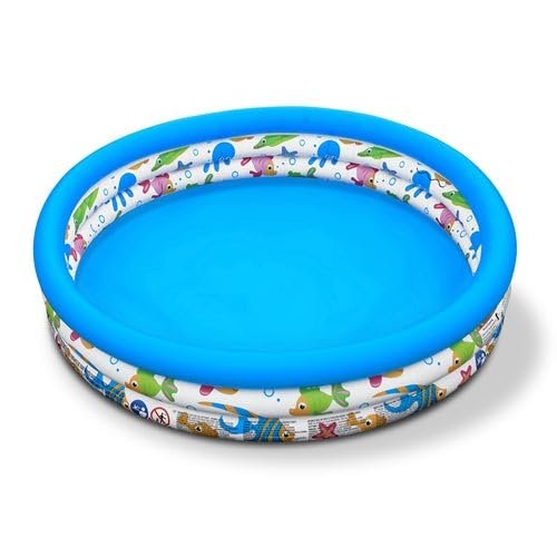 48x10 Inflatable Swimming Pool Blow Up Family Pool for 2 Kids Foldable Swim Ball Pool Center w/ 3 Velvets Water Drain Plug for Indoor Backyard Beach