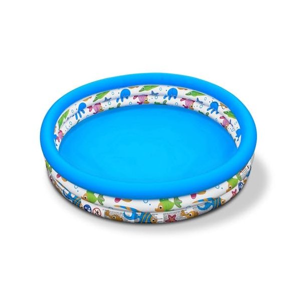48x10 Inflatable Swimming Pool Blow Up Family Pool for 2 Kids Foldable Swim Ball Pool Center w/ 3 Velvets Water Drain Plug for Indoor Backyard Beach