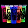 UV Glow Blacklight Face and Body Paint 0.34oz - Neon Fluorescent (0.34 Fl Oz (Pack of 5))