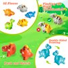 Jetbotell 52 PCS Dinosaur Alphabet Learning Toys for Toddlers 2-4, 10 Different Dinosaur Figures, Double Sided ABC Matching Game, Preschool Activities Montessori Fine Motor Toys for Toddlers Kids