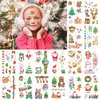 Fanoshon 16 Sheets Glitter Christmas Temporary Tattoos for Kids Birthday Party Favors, Christmas Sparkly Winter Holiday Body Decoration Tattoo Stickers for Boys and Girls Goodie Bag Stocking Stuffers