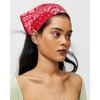 AWAYTR 3pcs Hair Bandana for Women Girls Hair Scarf Headband Bandana Double Layer Triangle Head Kerchief Boho Hair Band (Black/Red/Blue)