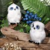 Skylety 6 Pieces Mini Stuffed Owl Plush Toy 3.2 Inch White Soft Plush Owl Animal Christmas Hanging Ornament DIY Keychain for Christmas Birthday Decorations Party Presents