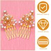 Luxshiny 50Pcs Hair Combs, 5 Teeth wedding veil hair combs Bridal Hair Comb Hair Side Comb for Fine Hair Women Girl DIY Bridal Hair Accessories