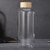 sunkey 50 Oz Glass Water Bottle Wide Mouth with Bamboo Lid Neoprene Sleeve