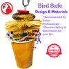 Bonka Bird Toys 2641 Party Cup Chew Shred Forage Medium Parrot Cage Toy, Conure, Ringneck, Pionus, and Similar Breed Sizes