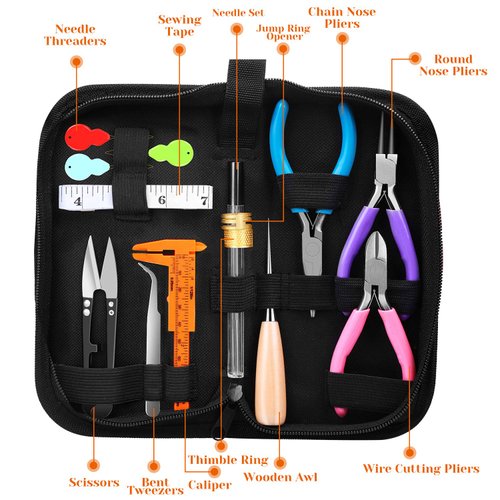 PAXCOO Jewelry Making Supplies Kit, Jewelry Making Kit with Jewelry Making Tools, Jewelry Wires and Jewelry Findings for Jewelry Making, Repair and Beading