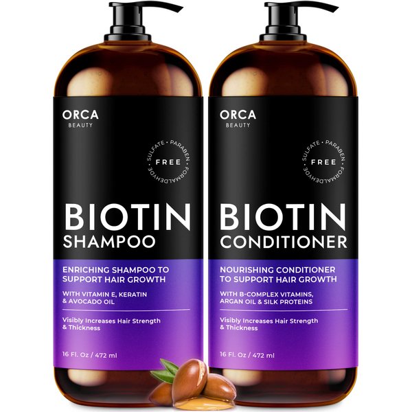 Biotin Shampoo and Conditioner Shampoo for Thinning Hair and Hair Loss - Every Day Shampoo and Conditioner for Women Hair Loss Hair Thickening Shampoo - Biotin Shampoo and Conditioner for Hair Growth