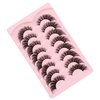 Gmagictobo False Eyelashes Fluffy Wispy Cat Eye Lashes Natural Look Fake Eyelashes Crisscrossed 3D Fox Eye Faux Mink Lashes 8 Pairs