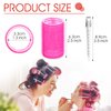 Hair Curlers Rollers, 12Pcs Hair Rollers Hair Curlers Self Grip Holding Rollers with 12 Pcs Hair Clips for Long Medium Short Thick Fine Thin Hair Bangs Volume