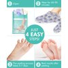DERMAL KOREA Foot Peeling Mask 3 Pack For Dry Foot And Cracked Heel & Callus With Aloe Vera And Collagen - Exfoliating Peel Mask With Aha, Bha, & Pha And For Moisturizing, Soothing & Refreshing Feet