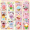Ozepao 36 Pcs Cupcake Make-a-Face Sticker Sheets | Mix & Match Ice Cream Dessert Party Favors for Toddlers & Kids Ages 2-8 | Treats Party Activities, Birthday Decorations, Crafts & Supplies