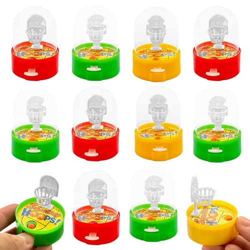 Basketball Game Toys, 12 Pack Finger Shooting Fun for Kids Fidget Handheld Machine Simple Desktop Fidget Party Favors Bulk Decorations Student Carnival Prizes Birthday Goody Bags Classroom Rewards