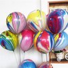 12 Inch Rainbow Tie Dye Balloons 30PCS Agate Marble Latex Swirl Balloons For Tie Dye Birthday Party Supplies,Candyland,Bachelorette,Fun Hippie Party Decorations