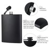 2 pcs Flask for Liquor for Men Matte Black 8 Oz Stainless Steel Leak proof with 2 pcs wine glass 2 pcs Funnel used for Gift,Camping, Outdoor Activitie,Groomsman Bridesmaid Wedding Party