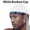 DREAM WORLD Boo Boo Deluxe Luxury Stocking Wave Cap (4 Packs)-Wire Elastic Band-White