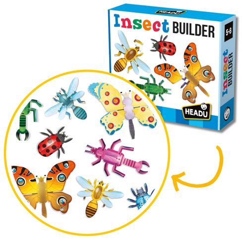 Headu Insect Builder, Educational Toys for Boys and Girls Ages 5-8 Years Old, Kids Learning Toys, Teacher Homeschool Supplies, Birthday