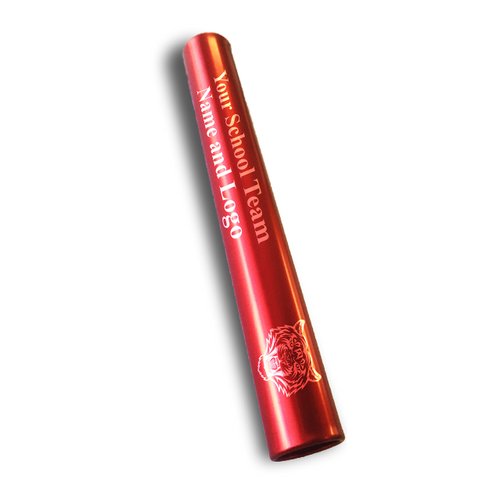 Custom Red Aluminum Track and Field Relay Baton Personalized Gift For Him, For Her, For Boys, For Girls, For Husband, For Wife, For Them, For Men, For Women, For Kid - Your Team Name and Logo Engraved
