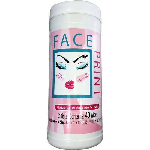 Face Print - New Premium Makeup Remover and Cleansing Wipes 80ct 2 X 40ct cers per order - On Saleanist