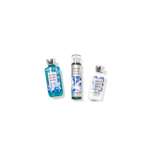 Moonlight Path Gift set Bundle in a Box Lotion Mist Shower Gel Bath and Body full size Box design varies