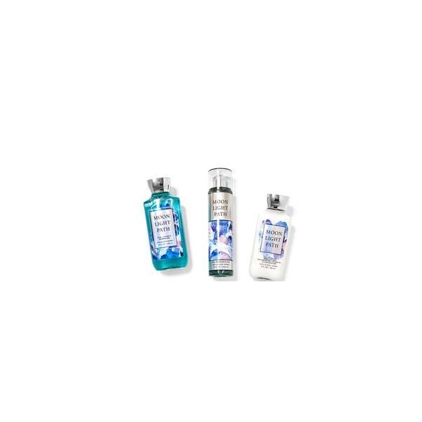 Moonlight Path Gift set Bundle in a Box Lotion Mist Shower Gel Bath and Body full size Box design varies