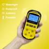 Upgraded 4 Gas Monitor Multi Gas Detector, Yfwsrecinoe Gas Leak Detector, Rechargeable 4 Gas Monitor Ex H2s Co O2 with LCD Multiple Indicator (Yellow)
