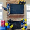 Balloons Blue Yellow and Black 60 Pcs, 12 Inch Dark Blue Yellow and Black Latex Balloons with Metallic Silver Balloons for Boys Police Robots Bat Hero Birthday Graduation Halloween Party Decorations