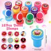 KELENO 61 Donut Party Favors Two Sweet Birthday Party Supplies Mini Notebook Ink Pen Stamp Silicone Bracelet Keychain Sticker Toy Gift Goodie Bag Stuffer Kid Girl Candyland Party Favors
