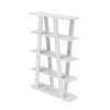 Dollhouse Shelf Miniature Furniture Bookshelf 1/12 Scale Wooden Storage Rack Four Tier Shelves Doll House Accessories and Furniture Display Stand Mini Scene Ornaments Decoration (White)