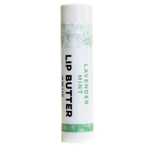 All-Natural Lavender Mint Lip Butter - Organic Cold-Pressed Oils & Beeswax to Soothe & Protect - Lip Balm Handmade in USA by DAYSPA Body Basics