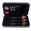 CUESOUL 20 Grams Steel Tip Darts Set with Black deluxe PU darts case-Black Scorpion