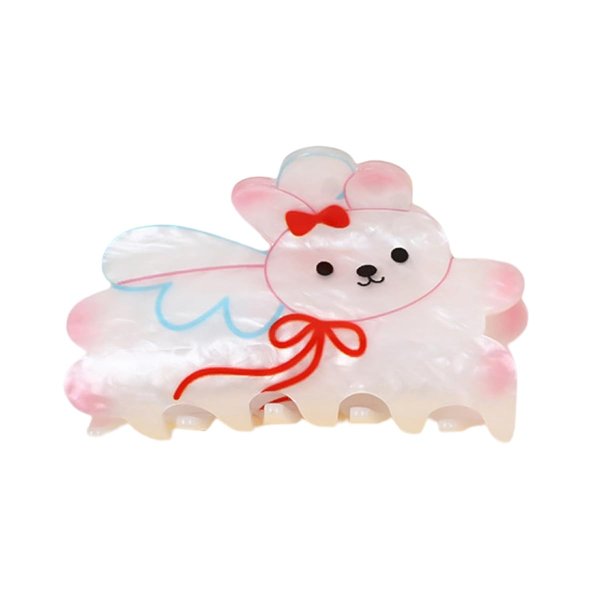 Cartoon Bunny Hair Clip,Acrylic Hair Clip,Small Claw Clip for Women, 1 Count (Pack of 1)