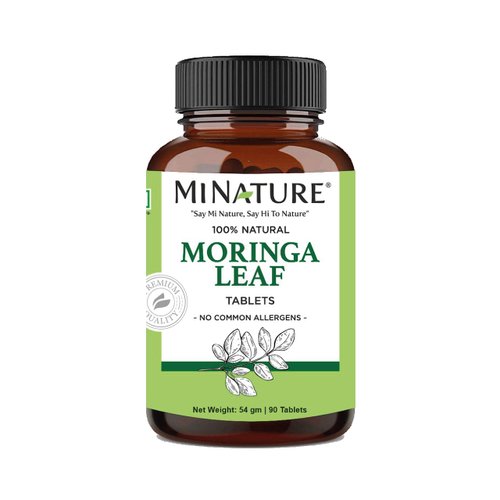 Moringa Leaf Tablets - 90 Tablets, 1000 mg| by mi Nature | 100% Natural Moringa| Antioxidant| Moringa Leaf Powder | Vitamin C |Vegan | from India
