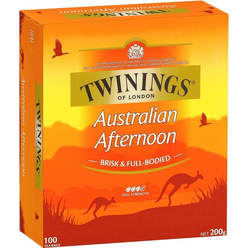 Twinings of London Australian Afternoon Tea - 100 Tea Bags - Full Bodied Black Tea Designed for Australia