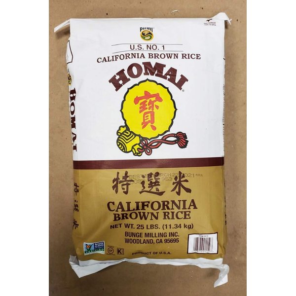 California Brown Rice Product of USA, 25 lbs Bunge Homai Brown Rice_AB