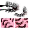 7 Pairs Cat-Eye Lashes Flu-ffy 16mm Fox Eye Lashes Curly Volume Eyelashes Faux Mink Lashes that Look Like Extensions Lashes Wispy False Eyelashes Natural Look(Z10)