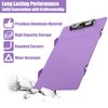 Nursing Clipboard Foldable,Nurse Clipboard 3 Layers Aluminum w/Nursing Medical Edition Cheat Charts, Foldable Nursing Clipboard w/Low Profile Clip,Pocket Clipboard for Students/Nurses/Doctors,Purple
