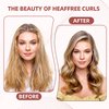 Heatless Curls Overnight Blowout Rods - 6 Pcs No-Heat Hair Curler Set, Hair Rollers for Long Hair with Bonnet for Sleeping