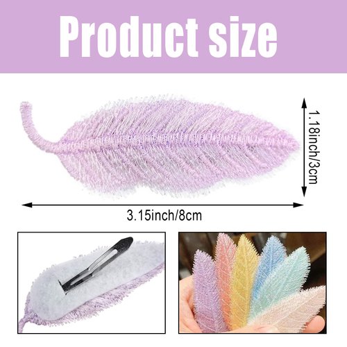 12 PCS Colorful Knitted Leaves Hair Clips Cute Fruits Hair Pins Snap Simple Barrettes Hair Accessories for Girls Toddlers Teens (Style1)