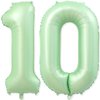 10 Balloon Number, 40 Inch Light Green Foil Balloons Giant Jumbo Helium Number 10 Balloons for Boys Girls 10th Birthday Decorations Anniversary Events Party Decorations(Light Green)