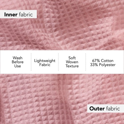 Boca Terry Spa Wrap, Waffle Spa Towel Wrap for Women, Lightweight Bath Wrap with Snaps for Sauna, Facial, Spa or Gym. PINK, M/L