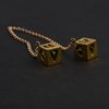 Hanreshe Last Jedi Dice Han Solo Lucky Necklace Keychain Prop Smugglers Charm Gold Bracelet Men Dice Jewelry Cosplay
