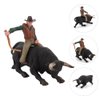 Desktop Cowbaoy Sculpture 1 Set Fake Wild West Cowboys Figurines Model Farm Toys Playset Cowboys Action Figure Sandbox Decoration for Christmas Birthday Rodeo Bouncy Toy
