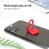 [2 Pack] Matte Finish Round Ultra-thin Cell Phone Ring Holder Stand,360 Degree Rotation and 180 Degree Adjustable Finger Ring Kickstand with Frosted Metal Phone Grip (Red)