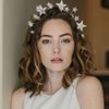 Fashey Halo Crown Headband Rhinestone Star Crown Headbands Goddess Halo Crown Costume Boho Bridal Wedding Headpiece Hair Accessories for Women and Girls (Silver)