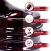 RARJSM Burgundy Cat Eye Gel Nail Polish Diamond Dark Black Red Cateye Velvet Glitter Gel Polish 15ml Single Bottle with Magnet Stick UV LED Curing Requires Soak Off for Home Salon Christmas Manicure